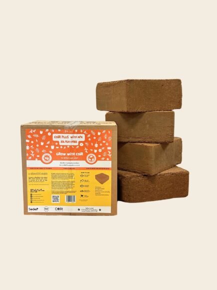 CoirPlus with NPK 80L (5kg) All Purpose Compost (block) pack of 4