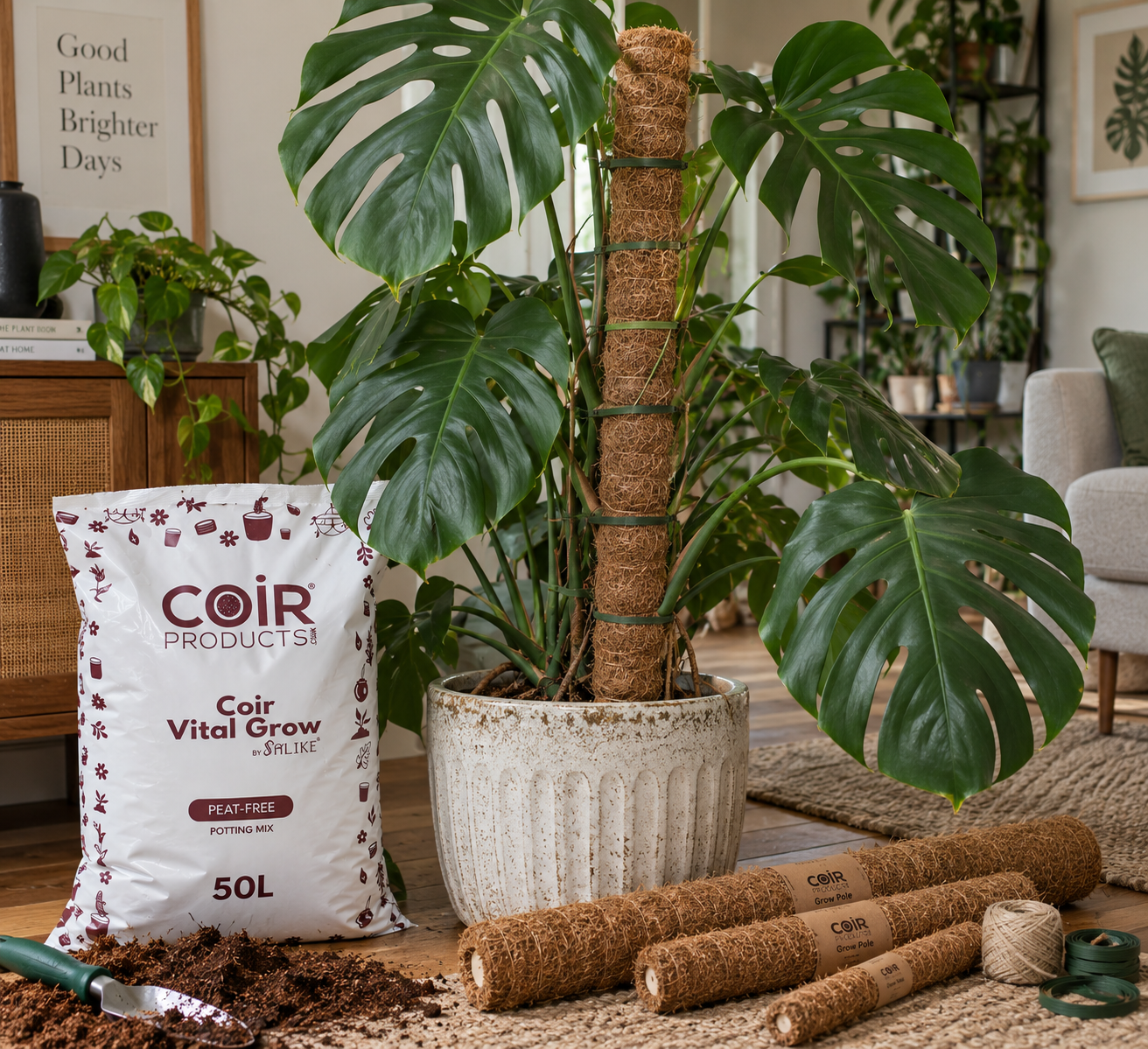 Monstera Falling Over? How to Support a Large Monstera Properly 